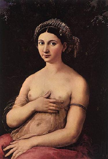 RAFFAELLO Sanzio La fornarina or Portrait of a young woman France oil painting art